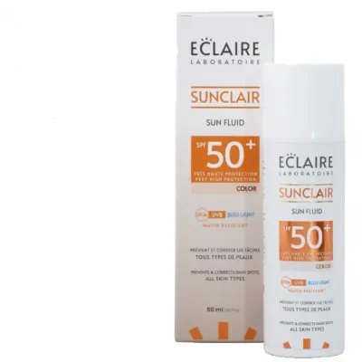 ECLAIRE SUNCLAIR ECRAN FLUIDE TEINTE ANTI TACHES SPF 50+ 50ML