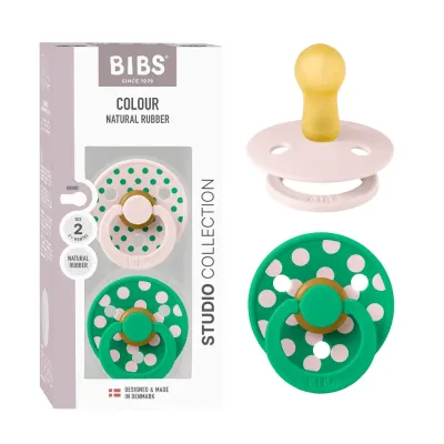 BIBS 02 SUCETTES COLOUR NATURAL PETAL CACTUS SIZE 2 6M+