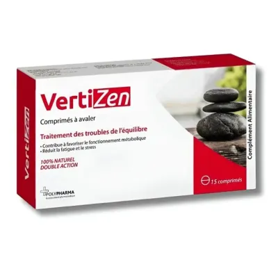 POLYPHARMA VERTIZEN 15 COMPRIMES