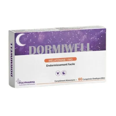 POLYPHARMA DORMIWELL MELATONINE 1MG 60 COMPRIMES