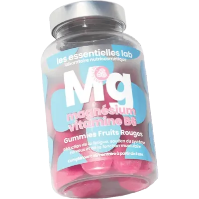 LES ESSENTIELLES LAB MAGNESIUM + VITAMINE B6 GUMMIES FRUITS ROUGES