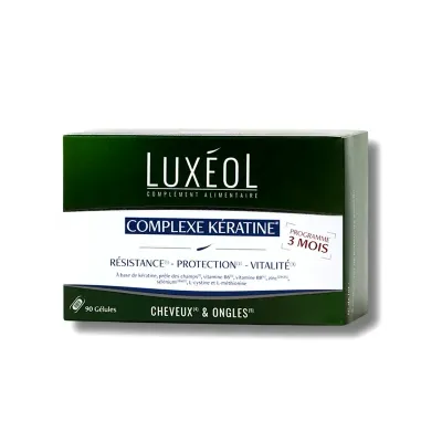 LUXEOL CHEVEUX COMPLEXE KERATINE 3 MOIS 90 GELULES