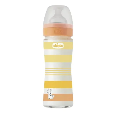 CHICCO BIBERON WELL BEING EN VERRE FLUX LENT 0M+ 240ML