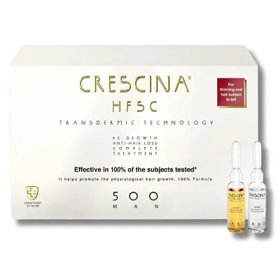 CRESCINA TTT COMPLET (ANTI CHUTE+REPOUSSE) 500 HOMME 10 +10 AMPOULES