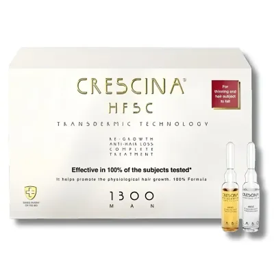 CRESCINA TTT COMPLET (ANTI CHUTE+REPOUSSE) 1300 HOMME 10 +10 AMPOULES