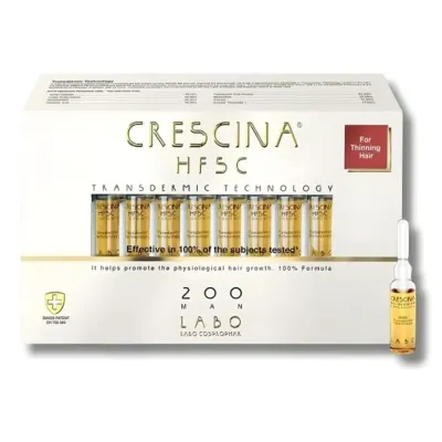 CRESCINA HFSC TRANSDERMIQUE REPOUSSE 200 HOMME 20 AMPOULES