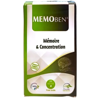 MEMOBEN MEMOIRE ET CONCENTRATION 30 GELULES