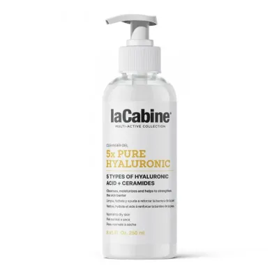 LA CABINE GEL NETTOYANT A LACIDE HYALURONIQUE PUR 5x 250ML
