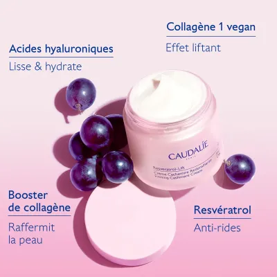 CAUDALIE RESVERATROL LIFT CREME CACHEMIRE REDENSIFIANTE RECHARGE 50ML