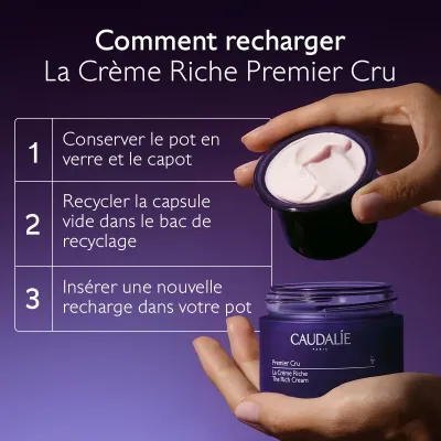 CAUDALIE PREMIER CRU LA CREME RICHE ANTI AGE RECHARGE 50ML