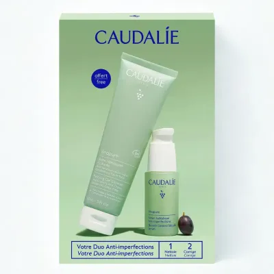 CAUDALIE VINOPURE DUO ANTI IMPERFECTIONS SERUM & GELEE NETTOYANTE (OFFERT)