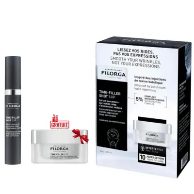 FILORGA COFFRET TIME FILLER SHOT 5XP SERUM CONCENTRE 15ML+ TIME FILLER 5XP CREME DE JOUR 15ML (OFFERT)