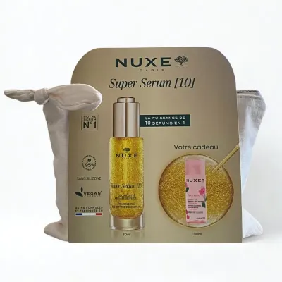 NUXE TROUSSE SUPER SERUM [10] 30ML+EAU MICELLAIRE APAISANTE 3EN1 200ML (OFFERT)