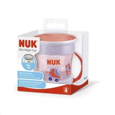 NUK MINI MAGIC CUP 6 MOIS ET + 360° AVEC ANSES 160ML
