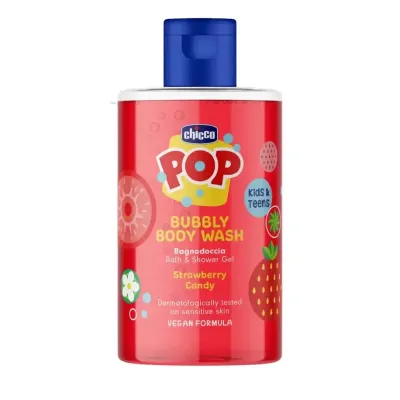 CHICCO POP BUBBLY BODY WASH BAGNODOCCIA STRAWBERRY CANDY 300 ML