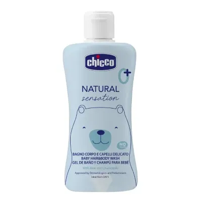 CHICCO NATURAL SENSATION GEL DOUCHE CORPS ET CHEVEUX 0M+ 200ML