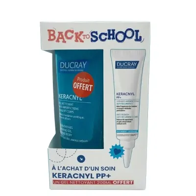DUCRAY KERACNYL PP+ 30ML + GEL NETTOYANT 200ML OFFERT