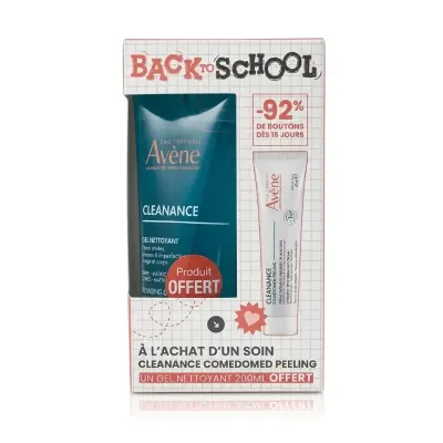 AVENE CLEANANCE COMEDOMED PEELING 40ML + GEL NETTOYANT 200ML OFFERT