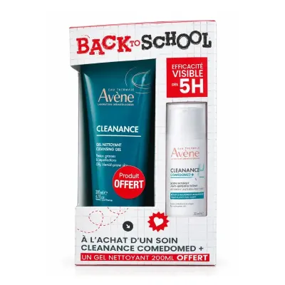 AVENE CLEANANCE COMEDOMED+ 30ML + GEL NETTOYANT CLEANANCE 200ML OFFERT