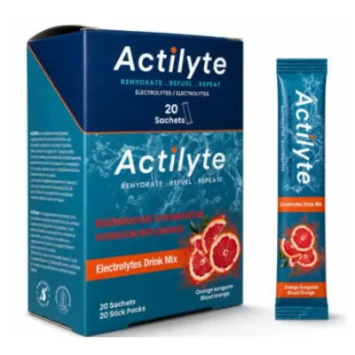ACTILYTE ELECTROLYTES DRINK MIX ORANGE SANGUINE 20 SACHETS