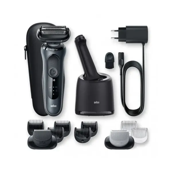 BRAUN RASOIR 6 60-N7650CC A TECHNOLOGIE WET & DRY AVEC CENTRE SMARTCARE ET 2 ACCESSOIRES