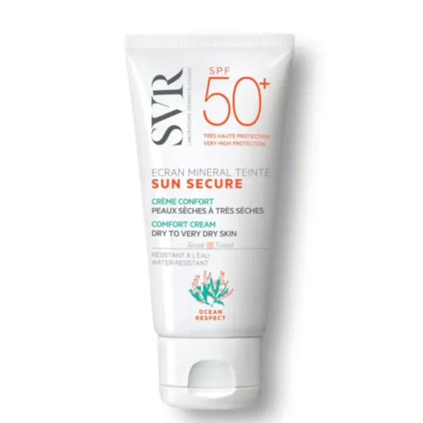 SVR SUN SECURE ECRAN MINERAL TEINTE PEAUX SECHES A TRES SECHES SPF50+ 50ML