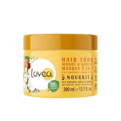 LOVEA HAIR FOOD MASQUE 3EN1 MONOI KARITE 390ML