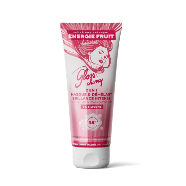 ENERGIE FRUIT MASQUE 2 EN 1 GLOSS CHERRY COMPLEXE ACIDE LACTIQUE & CERISIER 200ML