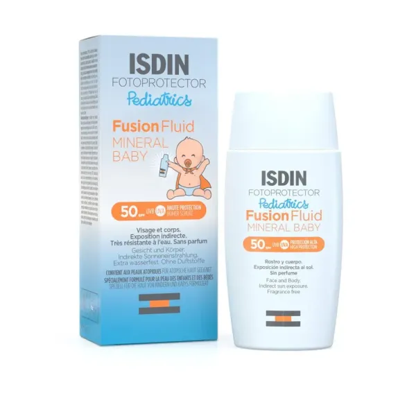 ISDIN PHOTOPROTECTION ECRAN SOLAIRE FUSION FLUID MINERAL BABY SPF50+ 50ML
