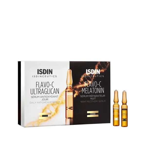 ISDIN ISDINCEUTICS FLAVO C MELATONIN & ULTRAGLICAN DAY & NIGHT 20 AMPOULES