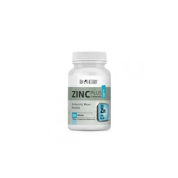 BIOHERBS ZINC PLUS+ACREOLA 60 GELULES