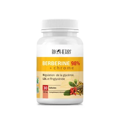 BIOHERBS BERBERINE 98%+ CHROME 30 GELULES