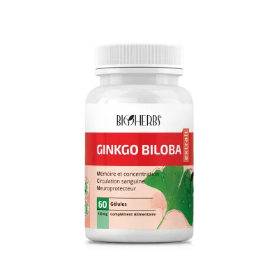 BIOHERBS GINKGO BILOBA EXTRAIT 60 GELULES