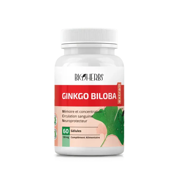 BIOHERBS GINKGO BILOBA EXTRAIT 60 GELULES