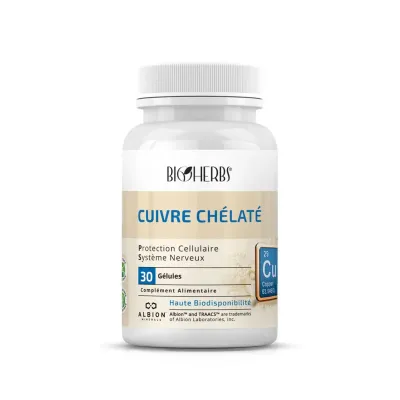 BIOHERBS CUIVRE CHELATE 30 GELULES