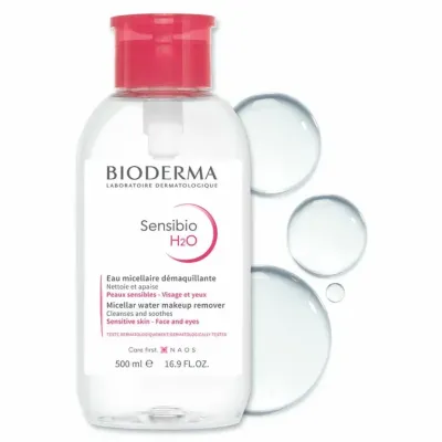 BIODERMA SENSIBIO H2O EAU MICELLAIRE POMPE INVERSEE 500ML
