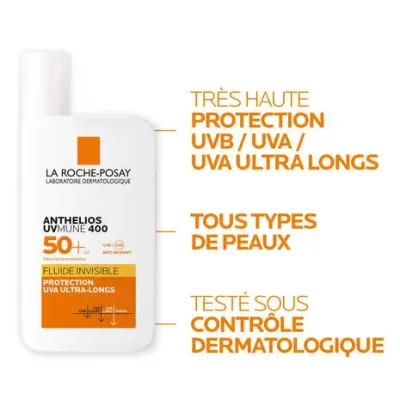 LA ROCHE POSAY ANTHELIOS UVMUNE 400 FLUID INVISIBLE SPF50 50ML