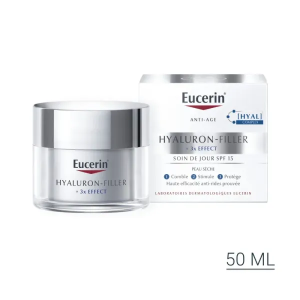 EUCERIN HYALURON FILLER SOIN DE JOUR ANTI AGE SPF15 PEAU SECHE 50ML