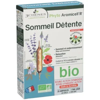 3 CHENES PHYTO AROMICELL'R SOMMEIL DETENTE BIO 20 AMPOULES