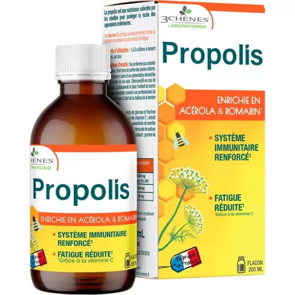 3 CHENES PROPOLIS SIROP BIEN ETRE & PROTECTION RESPIRATOIRE 200ML