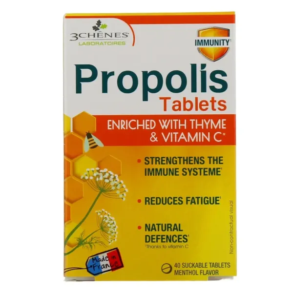 3 CHENES PASTILLES A LA PROPOLIS 40 PASTILLES