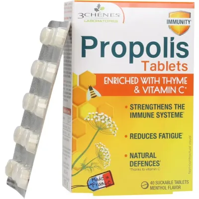 3 CHENES PASTILLES A LA PROPOLIS 40 PASTILLES