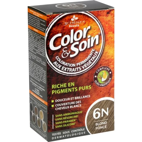3 CHENES COLOR & SOIN COLORATION BLOND FONCE 6N