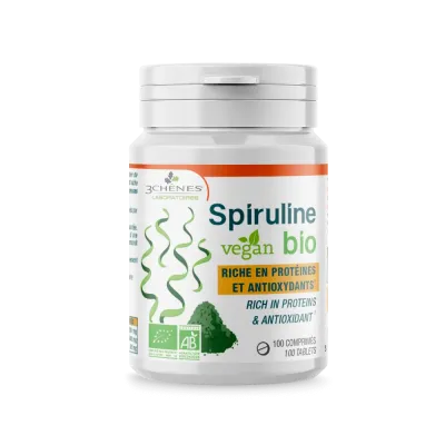 3 CHENES BIO SPIRULINE BIOLOGIQUE 100 COMPRIMES