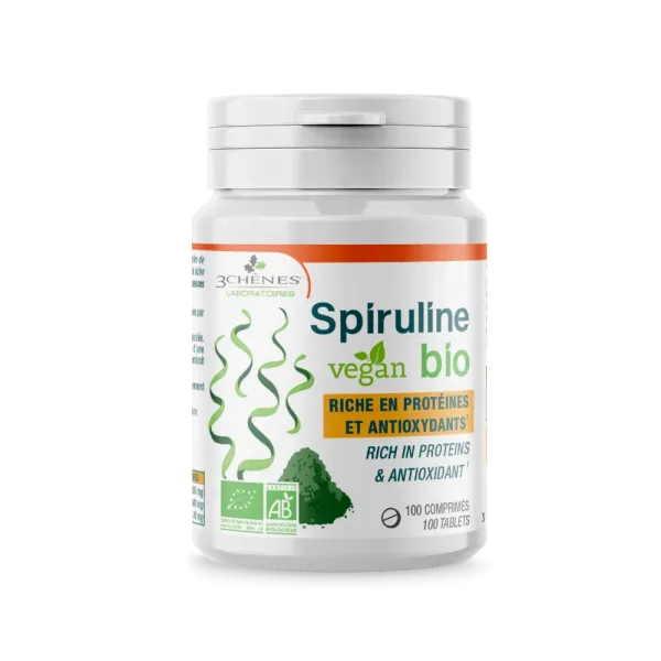 3 CHENES BIO SPIRULINE BIOLOGIQUE 100 COMPRIMES