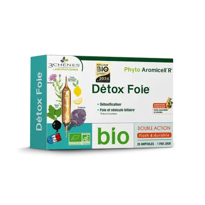 3 CHENES AROMICELLR DETOX FOIE 20 AMPOULES