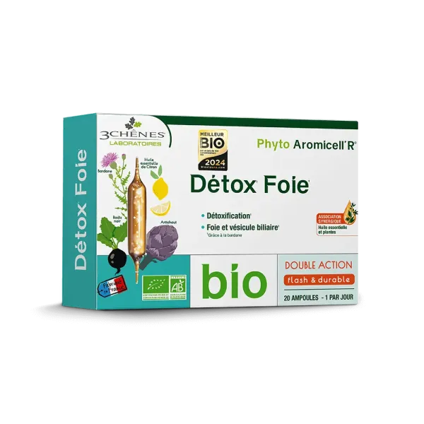3 CHENES AROMICELLR DETOX FOIE 20 AMPOULES