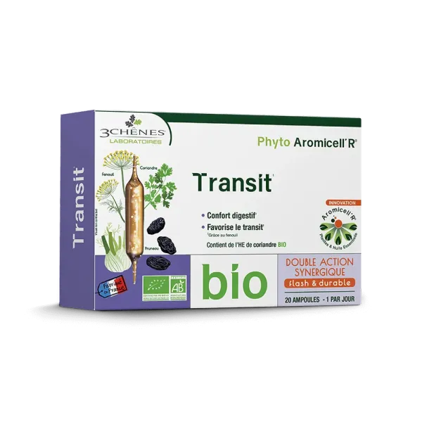 3 CHENES PHYTO AROMICELLR TRANSIT 20 AMPOULES