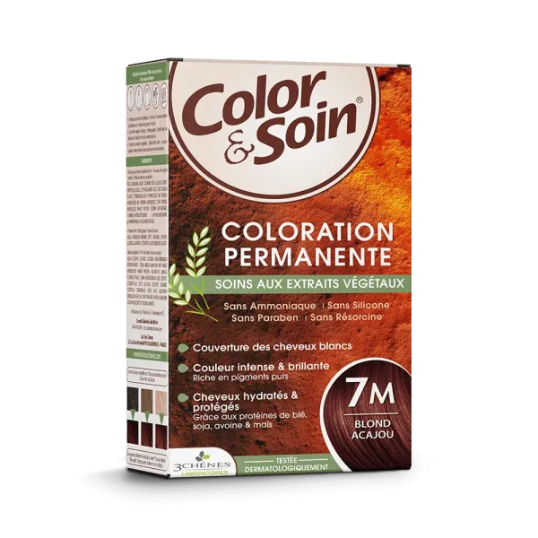 3 CHENES COLOR & SOIN COLORATION BLOND ACAJOU 7M