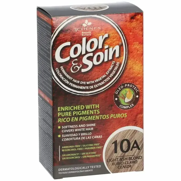 3 CHENES COLOR & SOIN COLORATION BLOND CLAIR CENDRE 10A